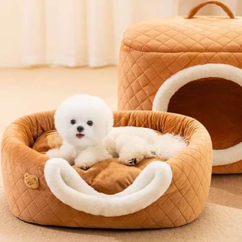 犬ベッド ふわもこキルティングペットハウス