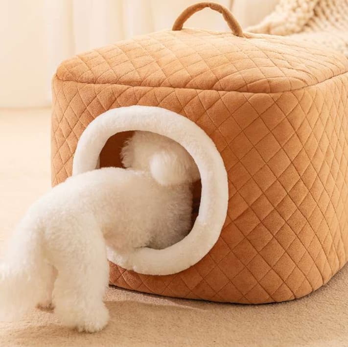 犬ベッド ふわもこキルティングペットハウス