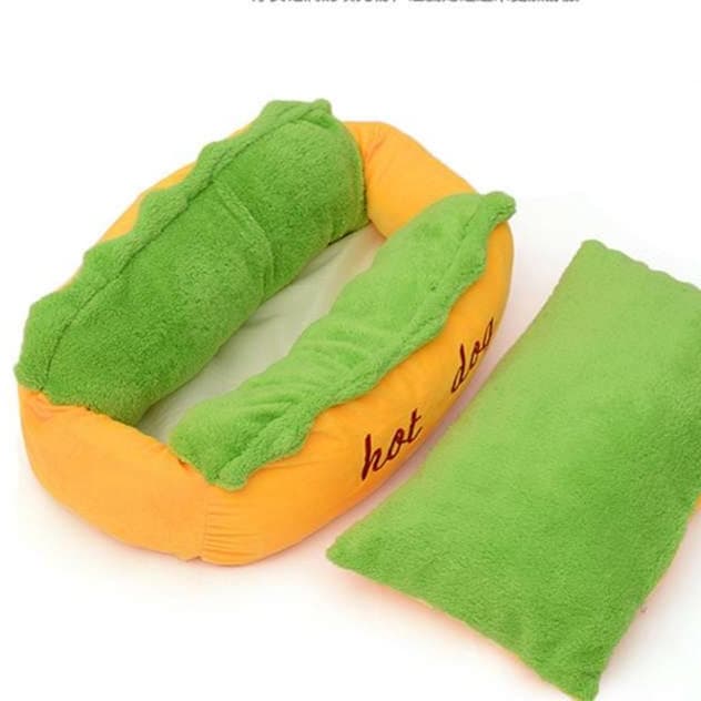 犬ベッド ホットドッグ型ペットベッド