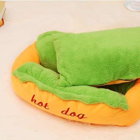犬ベッド ホットドッグ型ペットベッド
