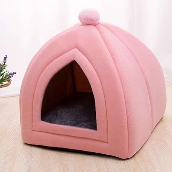 犬ベッド ふわもこドーム型ペットハウス