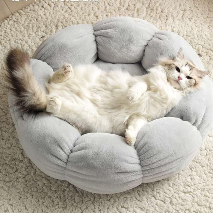 犬ベッド もふもふ花びらペットベッド