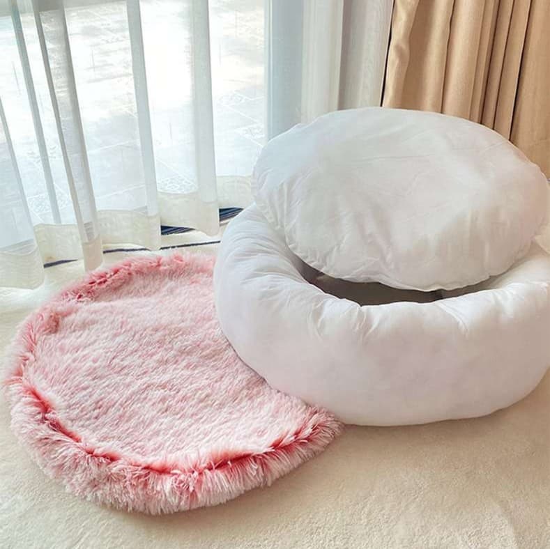 犬ベッド もふもふ癒しのペットクッション