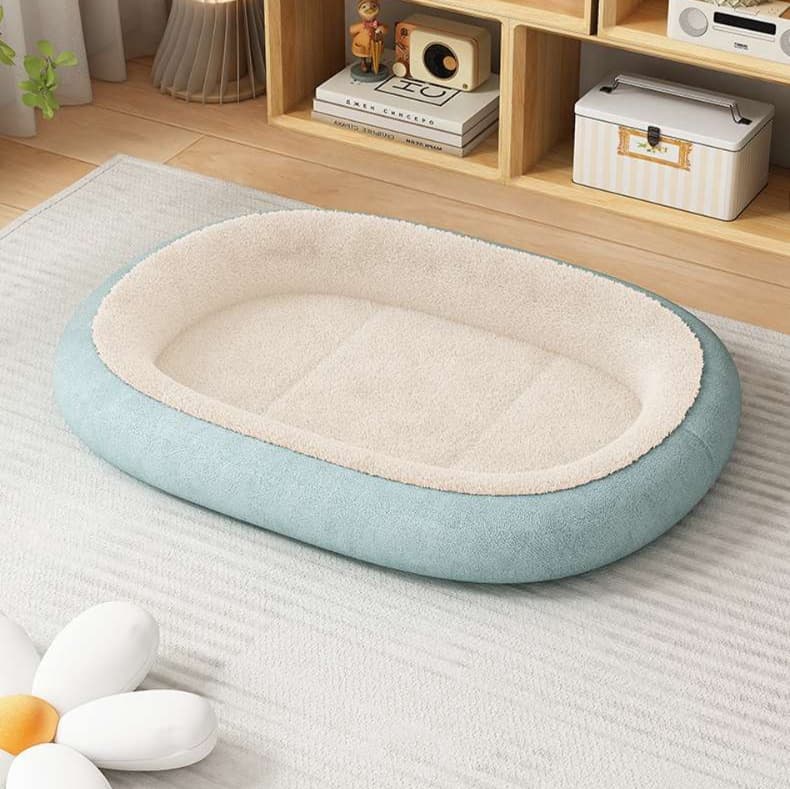 犬ベッド ふわふわ楕円型ペットクッション