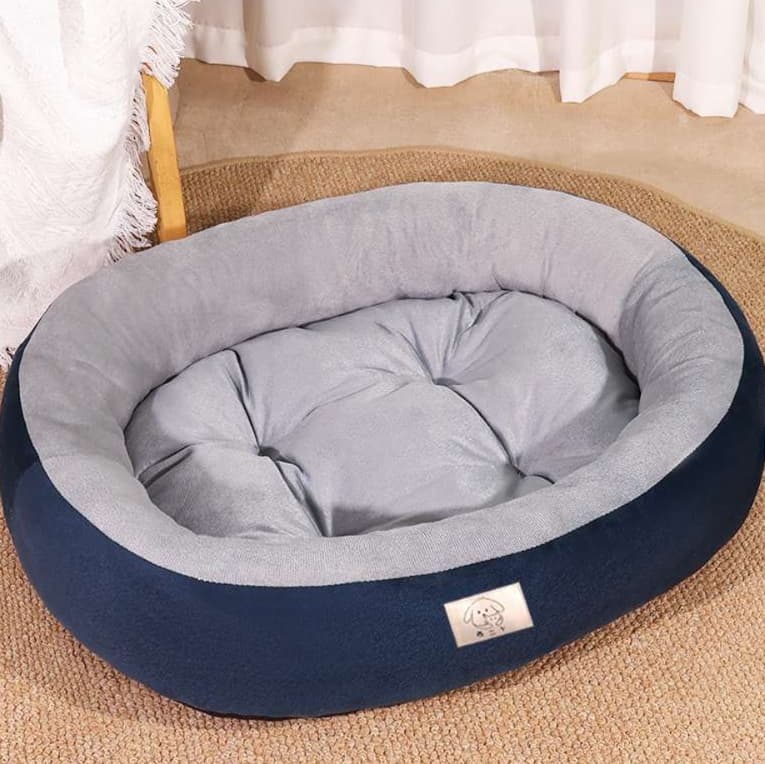 犬ベッド もふもふペット用ラウンドベッド