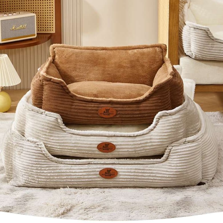 犬ベッド ふわもこ洗えるペット用ベッド