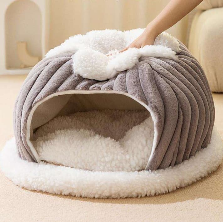 犬ベッド もこもこ安眠ペットハウス