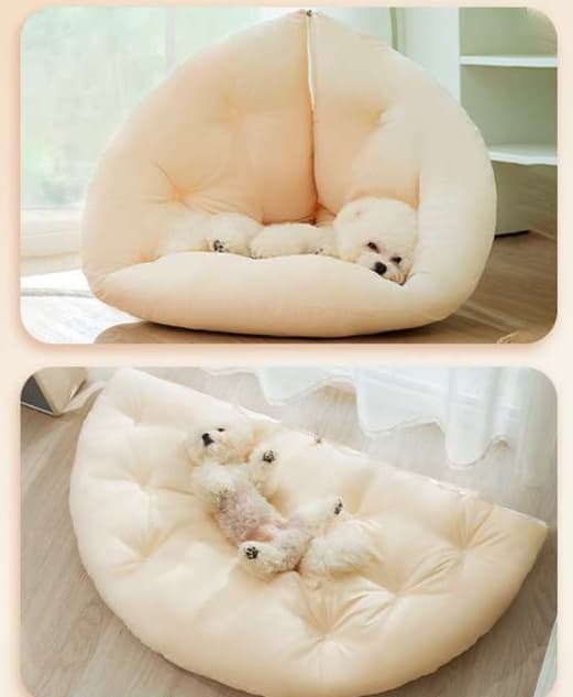 犬ベッド もふもふ包み込みペットベッド