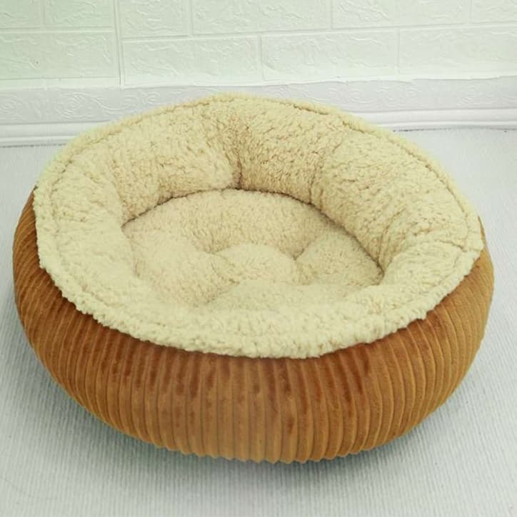 犬ベッド ふわもこペット円形ベッド