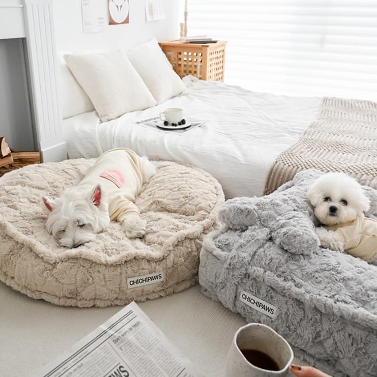 犬ベッド もふもふの雲のようなくつろぎベッド