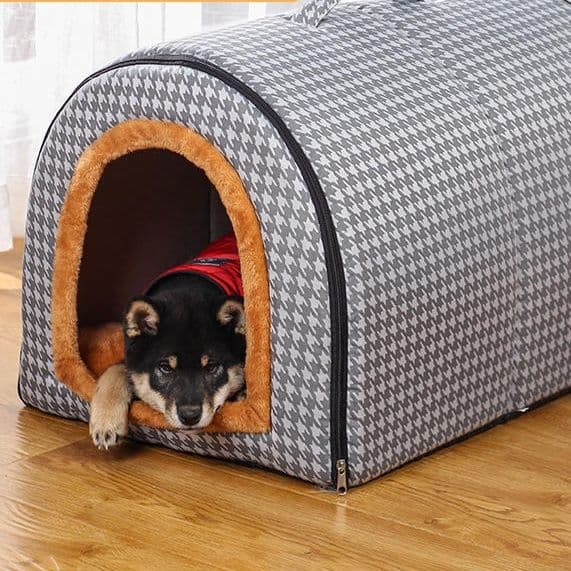 犬ベッド ドーム型全開閉式保温ペットハウス