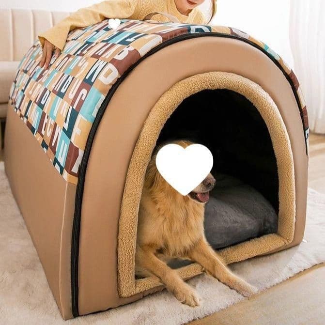 犬ベッドドーム型 大型犬対応ゆったりトンネル型ハウス