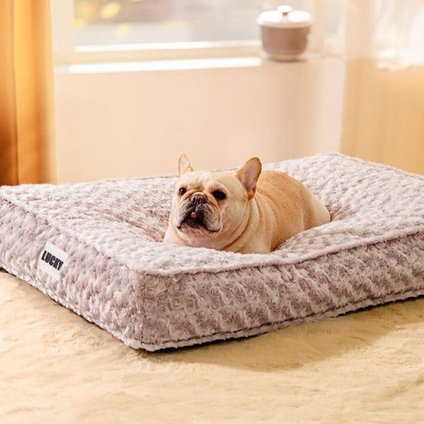 犬ベッド クッションふわふわ起毛生地の大型犬用マットクッション