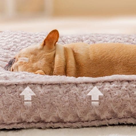 犬ベッド クッションふわふわ起毛生地の大型犬用マットクッション