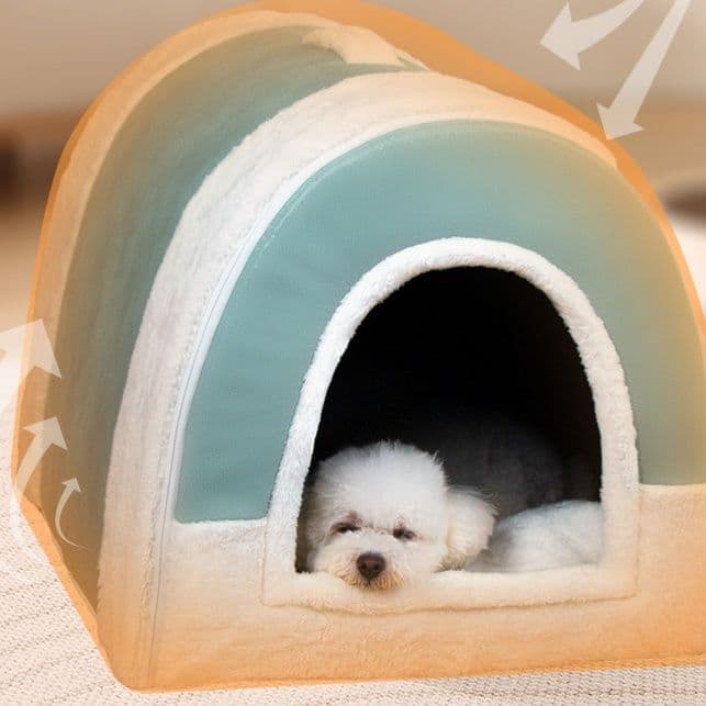 犬ベッドドーム型 愛犬が喜ぶ全方位包み込み式ドーム型犬ベッド