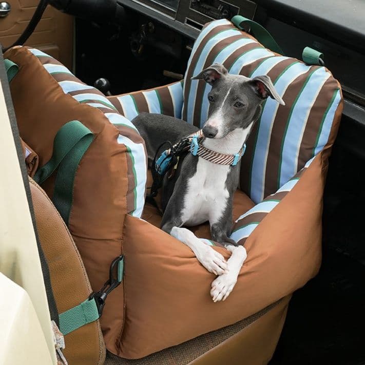 車載用固定ベルト付き立体包囲型犬ベッド