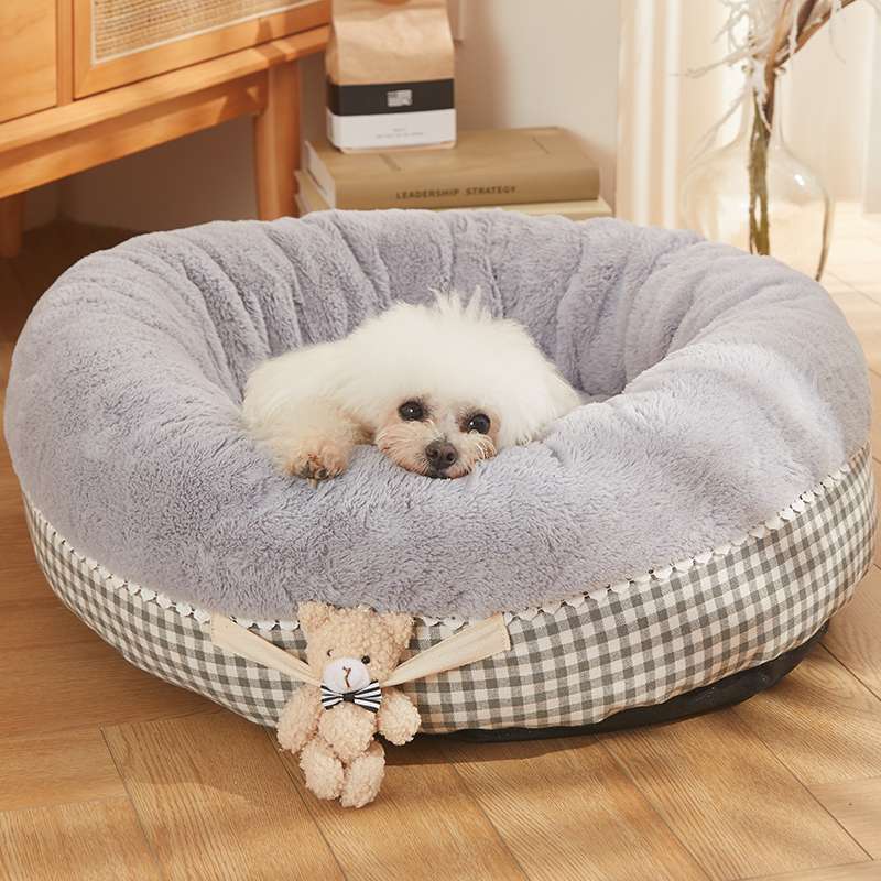 犬ベッド ふわもこペット安眠ベッド