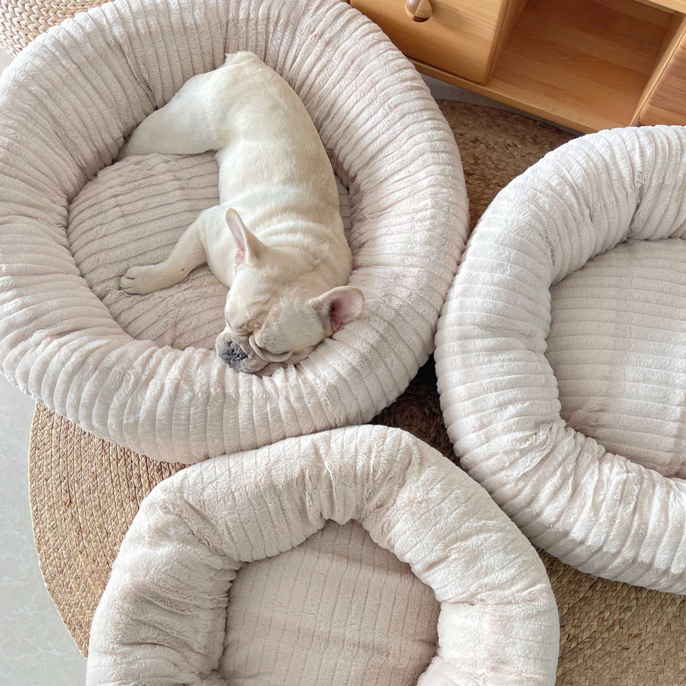 犬ベッド もこもこぬくぬく犬用ベッド