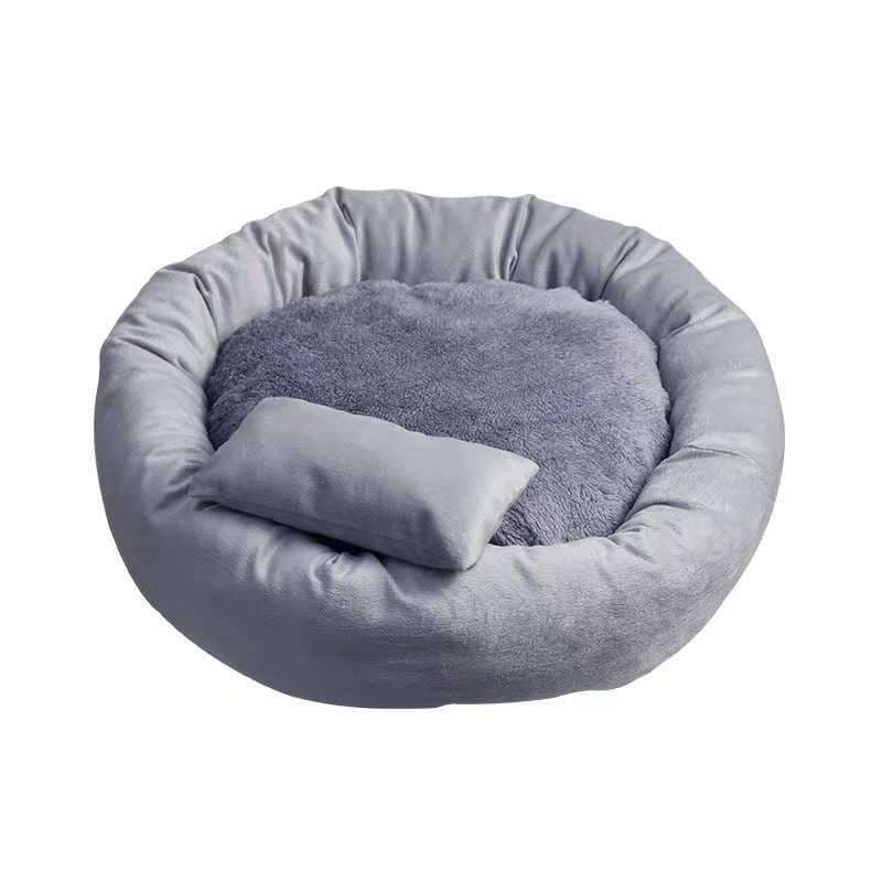 犬ベッド ふわもこペット用ラウンドベッド