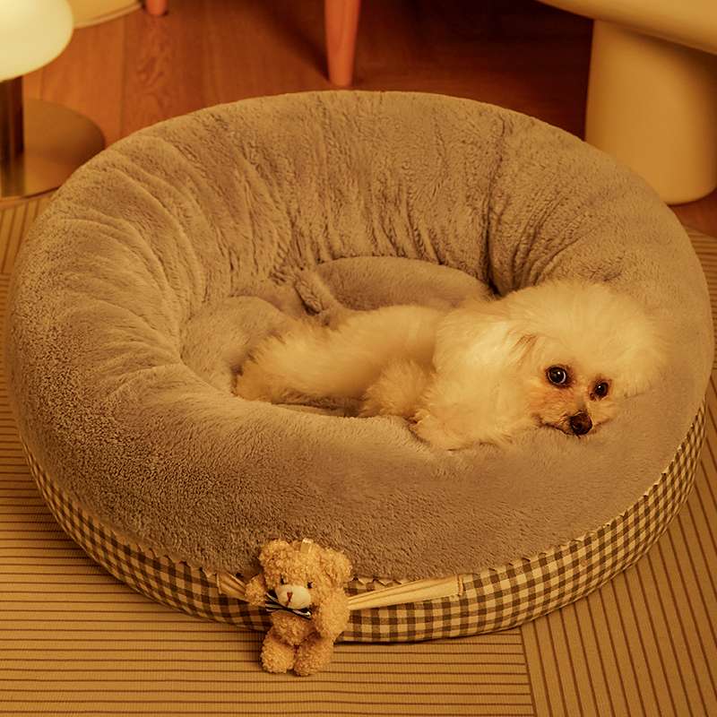 犬ベッド ふわもこペット安眠ベッド