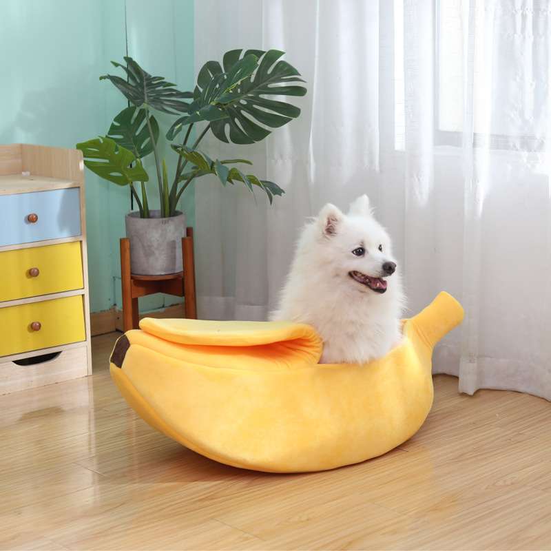 犬ベッド バナナ型ペットベッド