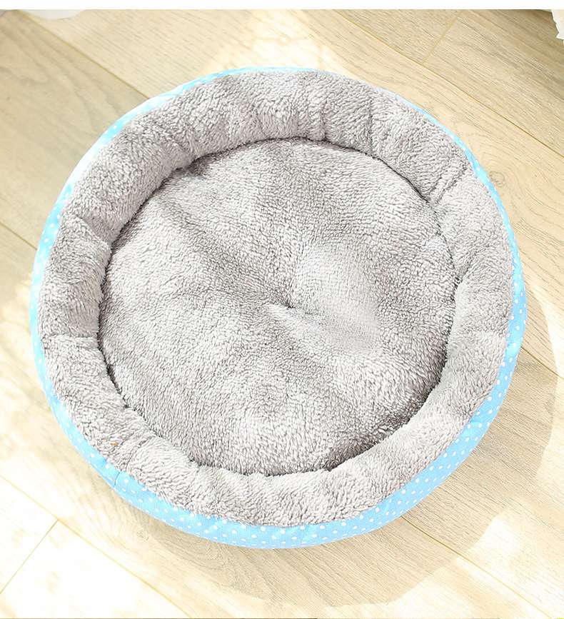 犬ベッド ふわもこ円形ペットベッド