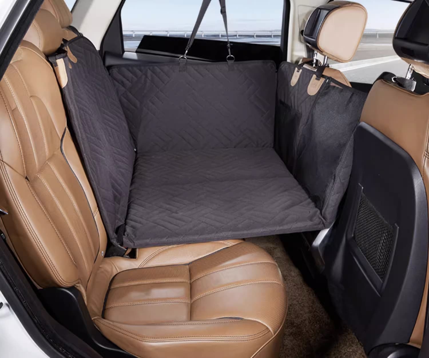 犬ベッド ドライブ車内全面保護型キルティング犬用後部座席敷布団