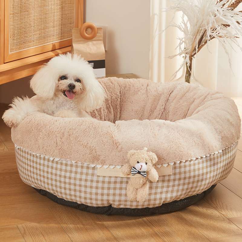 犬ベッド ふわもこペット安眠ベッド