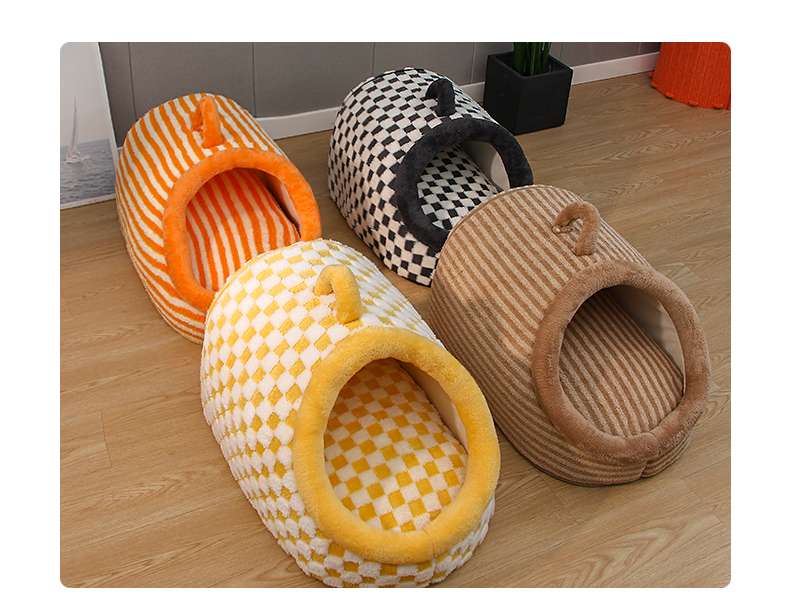 犬ベッド ふわもこドーム型ペットハウス