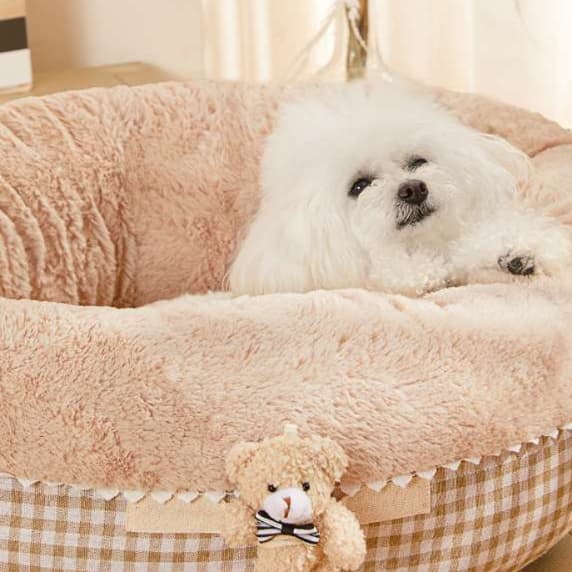 犬ベッド ふわもこペット安眠ベッド