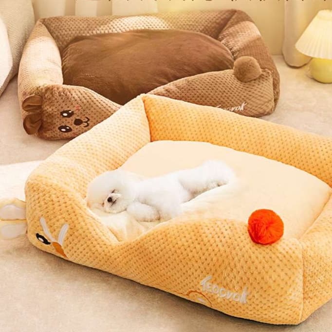 犬ベッド もこもこ小型犬用ペットベッド