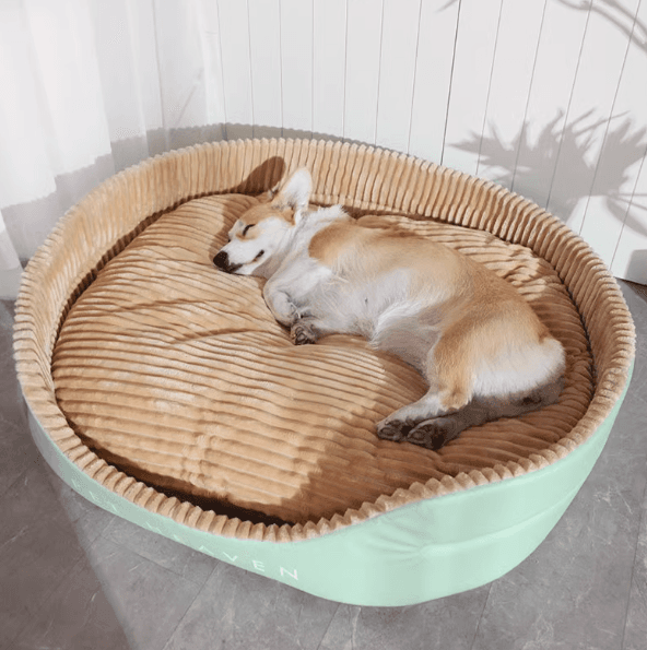 犬ベッド 大型犬用ラウンド竹編みベッド