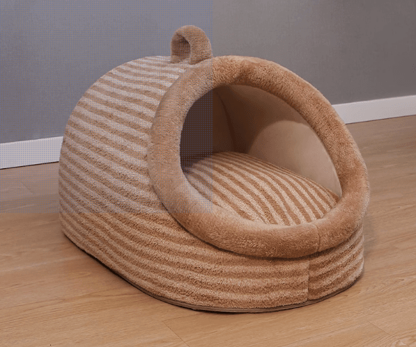 犬ベッド ふわもこドーム型ペットハウス