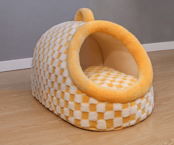 犬ベッド ふわもこドーム型ペットハウス