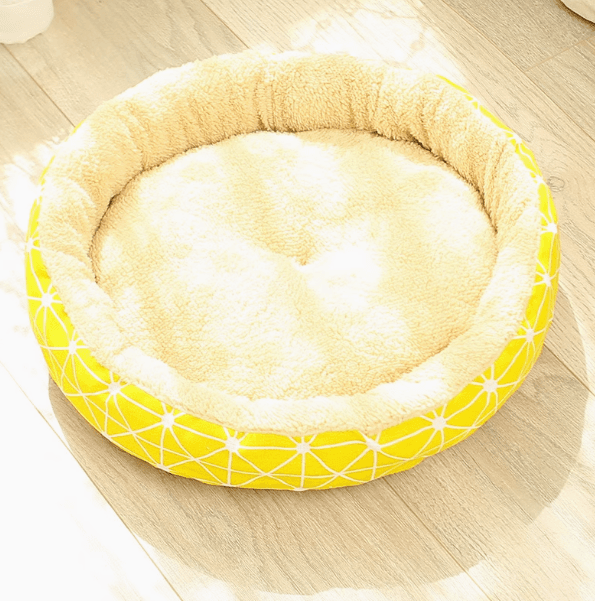 犬ベッド ふわもこ円形ペットベッド