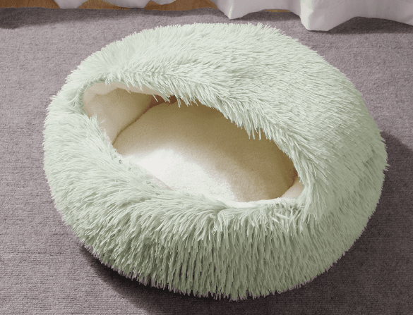 犬ベッド もふもふブランケット一体型 ペットベッド