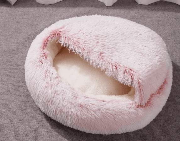 犬ベッド もふもふブランケット一体型 ペットベッド