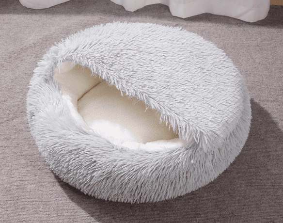 犬ベッド もふもふブランケット一体型 ペットベッド