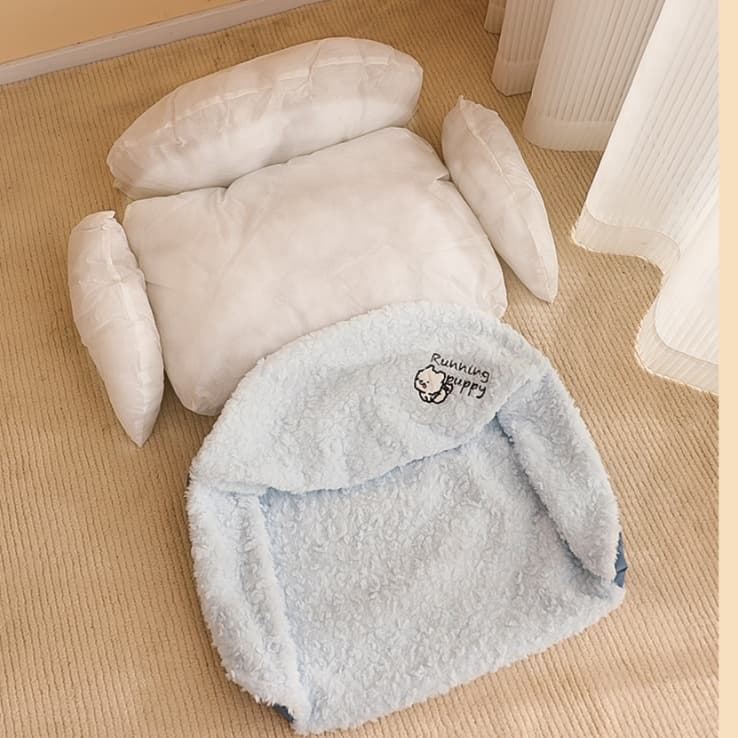 犬ベッド もこもこソファ風ペット寝床
