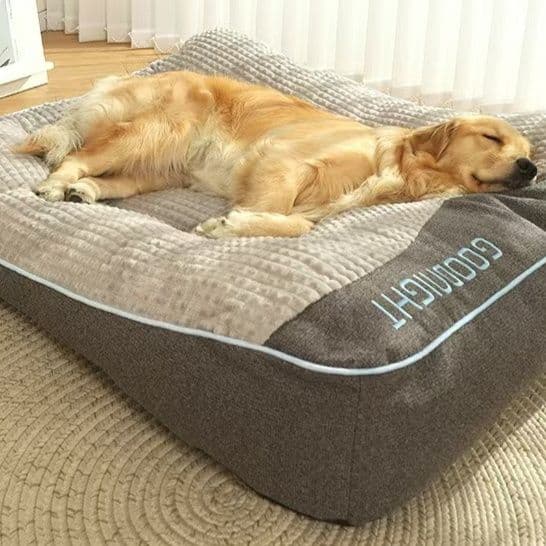 犬ベッドクッション ゆったり寛ぐ大型犬対応厚手クッションベッド