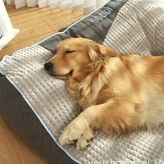 犬ベッドクッション ゆったり寛ぐ大型犬対応厚手クッションベッド