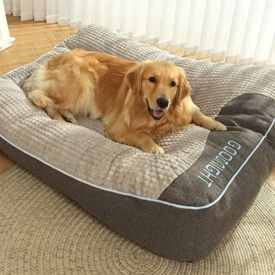 犬ベッドクッション ゆったり寛ぐ大型犬対応厚手クッションベッド