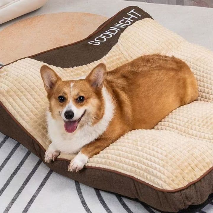 犬ベッドクッション ゆったり寛ぐ大型犬対応厚手クッションベッド