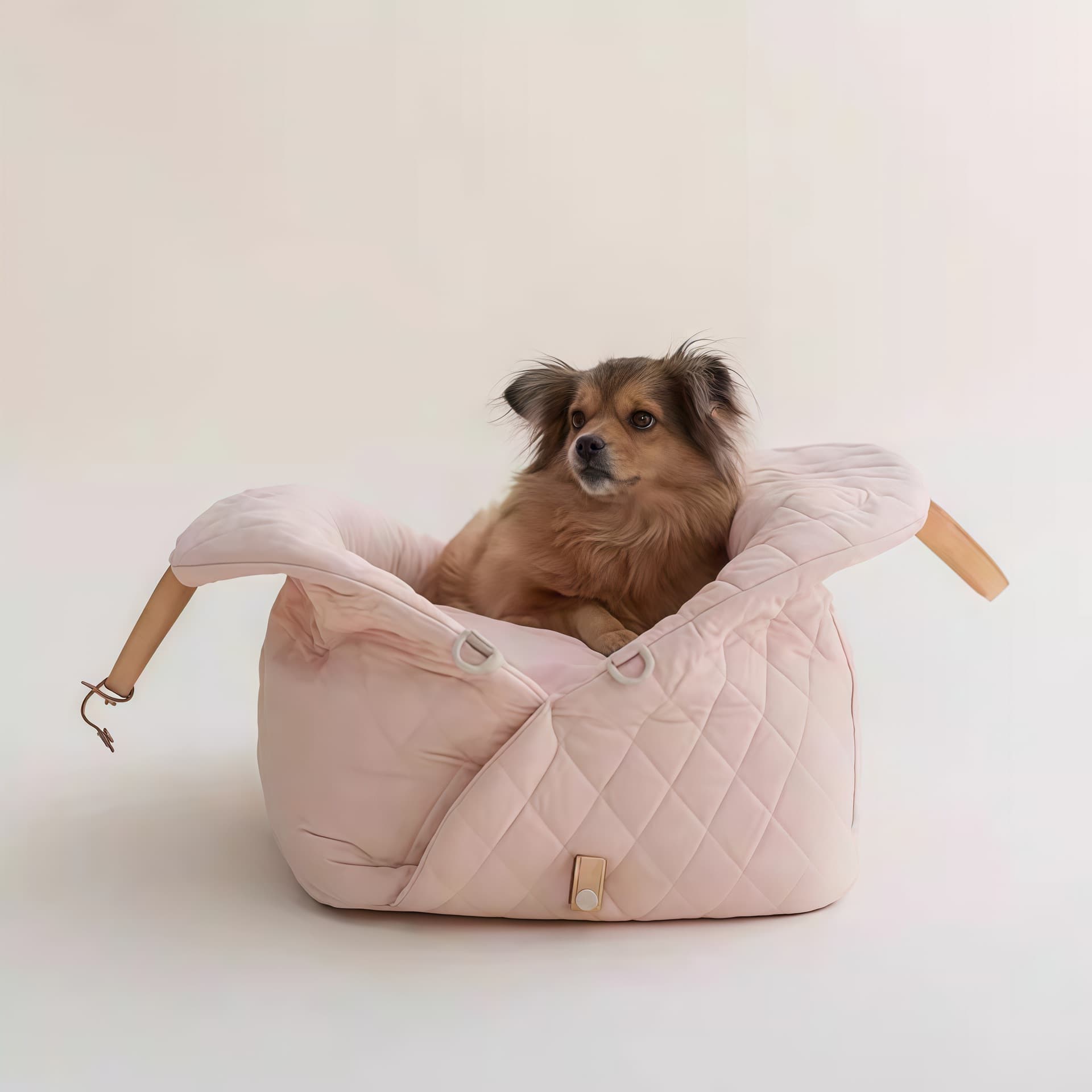 犬ベッド キルティング仕立て持ち手付き車載用