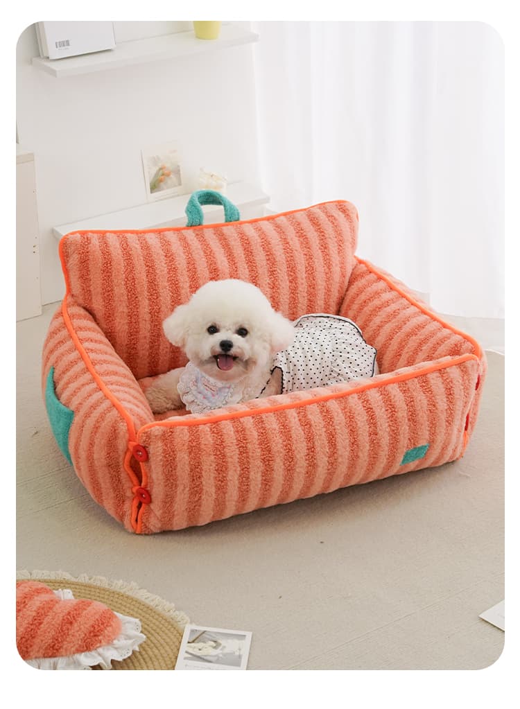 犬ベッド ふわもこ包み込みペットソファー